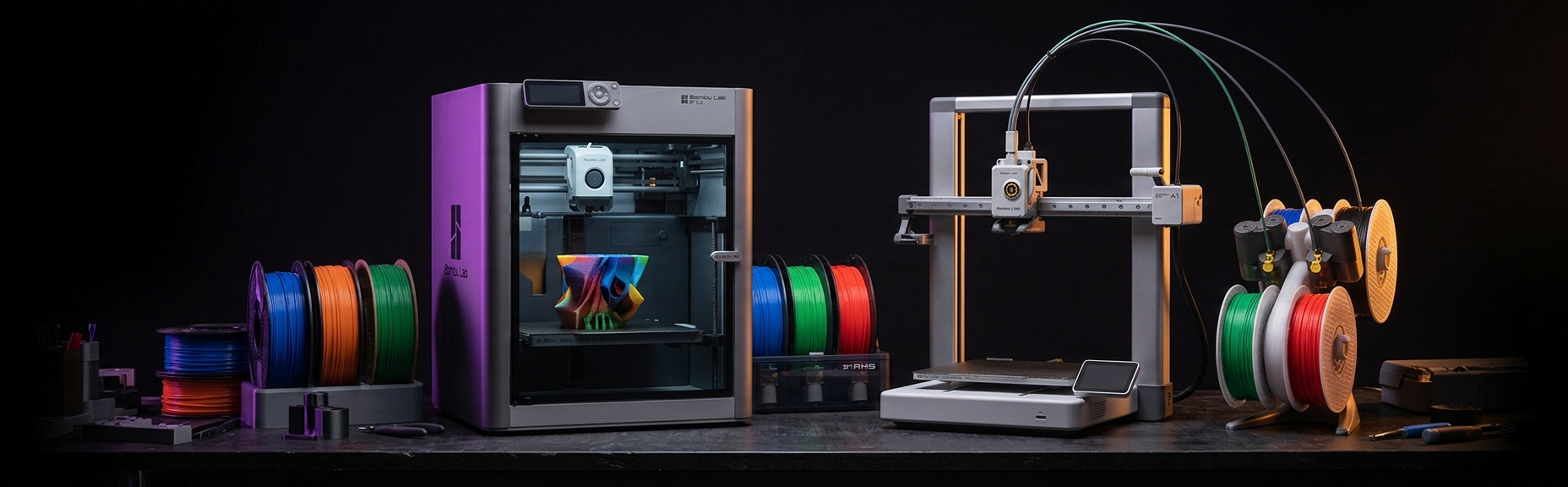 Taller DANREINA — Impresoras 3D profesionales Bambu Lab con filamentos multicolor