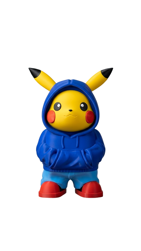 Pikachu con hoodie — Figura impresa en 3D por DANREINA